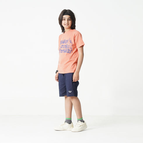Blue logo shorts